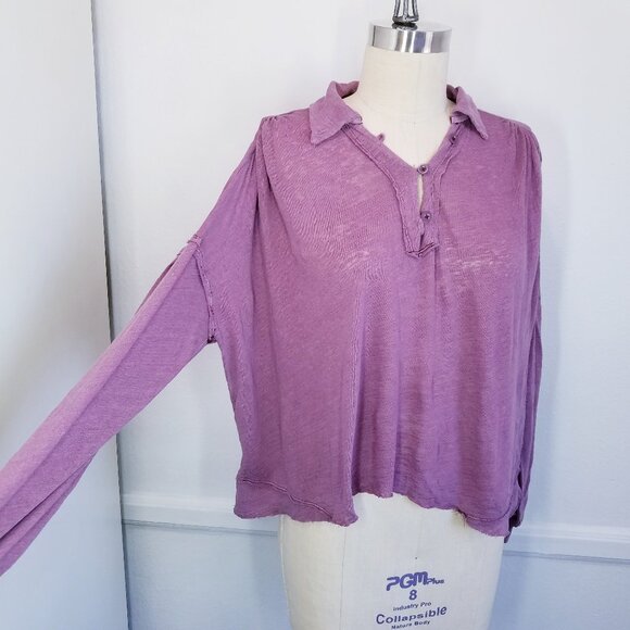 We the Free | Blouson Long Sleeve Jersey Top , size‎ M - Picture 1 of 14